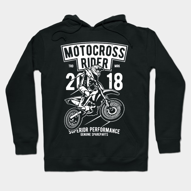 Motocross Rider Hoodie by JakeRhodes